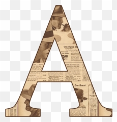 Free Newsprint Digi Scrapbook Alphabet - Letra A En Periodico Png,Letras Png