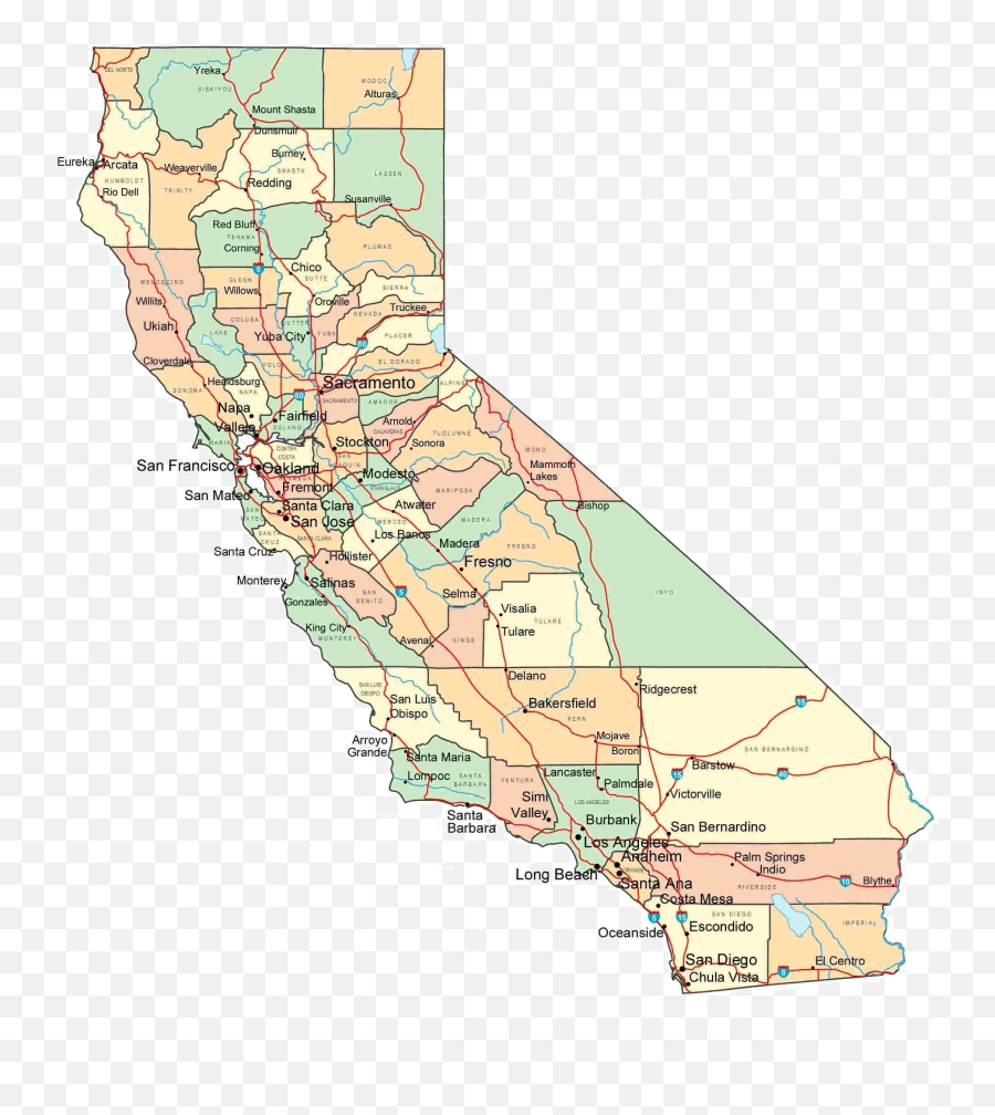 Index Of - Northern Map Of Central California Png,California Map Png