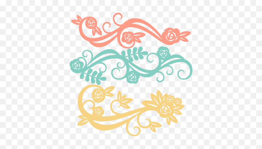 Silhouette Cricut Pazzles Free Svgs - Floral Flourish Clip Art Png,Flourishes Png