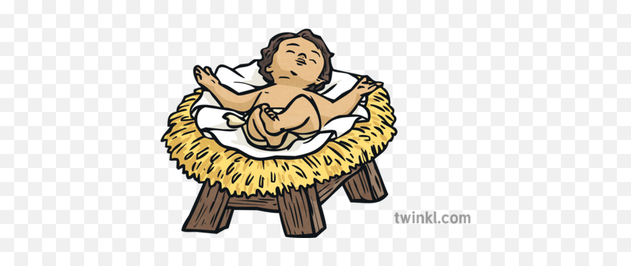Baby Jesus 2 Illustration - Twinkl Happy Png,Baby Jesus Png