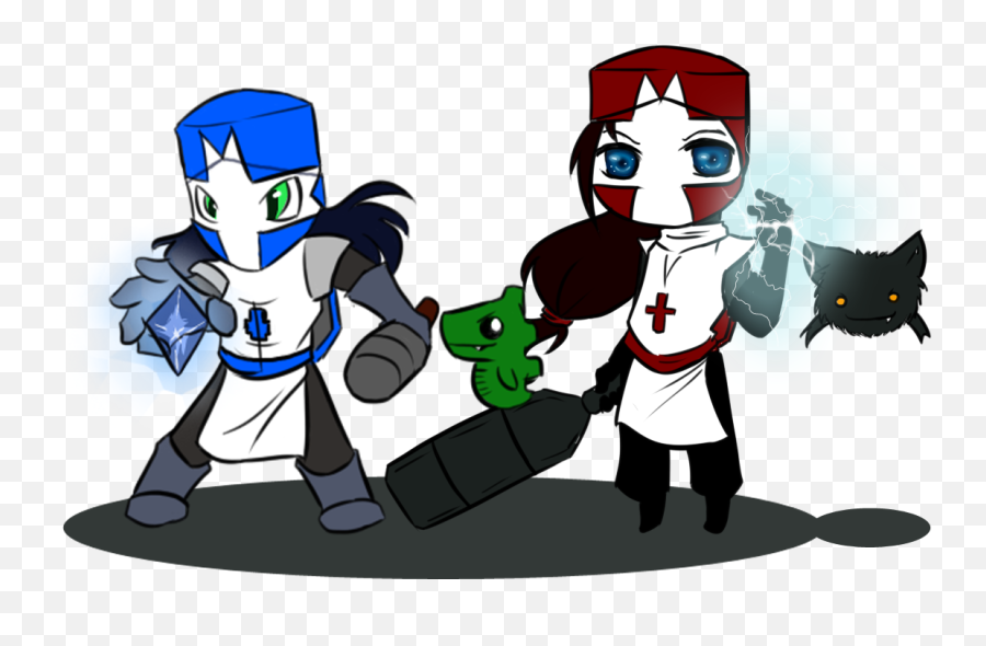 Castle Crashers Inu And Blue Collab - Portable Network Graphics Png,Castle Crashers Png