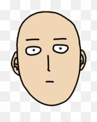 One Punch Man Face Transparent Png - Saitama Funny