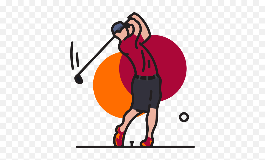 Sport Icon Of Colored Outline Style - Available In Svg Png For Golf,Golf Icon