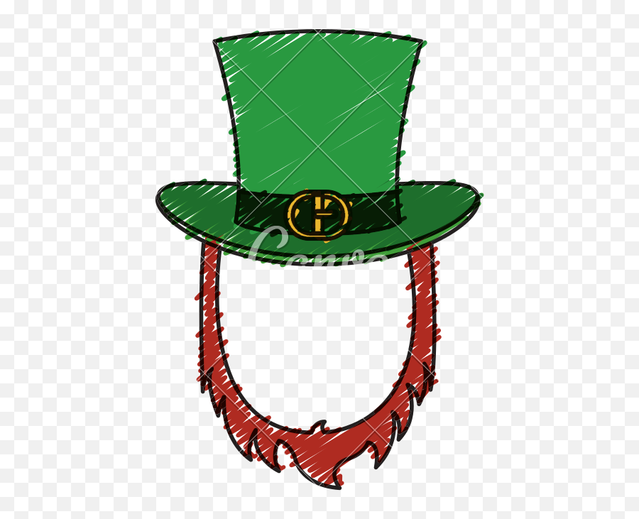 Irish Elf Hat With Beard Icon - Emblem Png,Elf Hat Transparent
