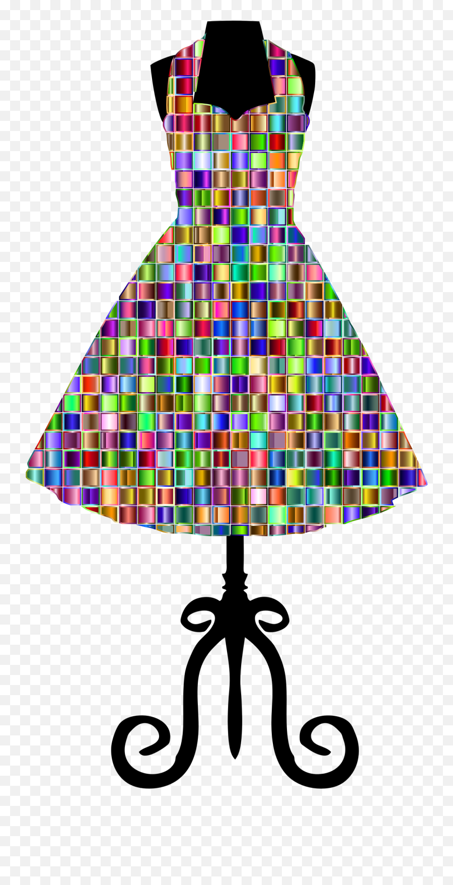 Dress Icon - This Free Icons Png Design Of Chromatic Mosaic Transparent Background Rainbow Clothing,Dress Icon Png