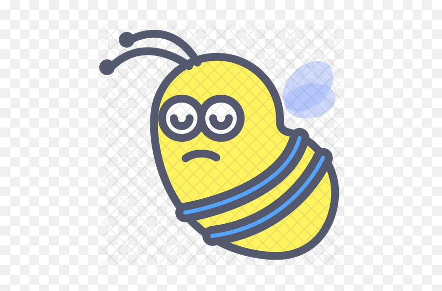 Bee Emoji Icon Of Colored Outline Style - Illustration Png,Bee Emoji Png