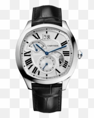 Crwsnm0005 - Drive De Cartier Watch Large Date Retrograde Drive De Cartier Second Time Zone Png,Steel Png
