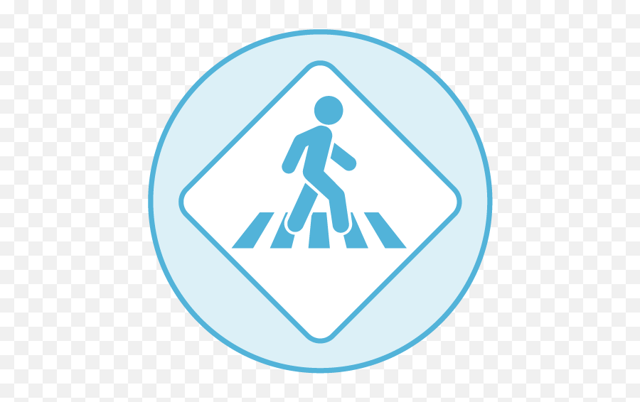 Share The Road - Crosswalk Icon Png,Walk Car Train Icon