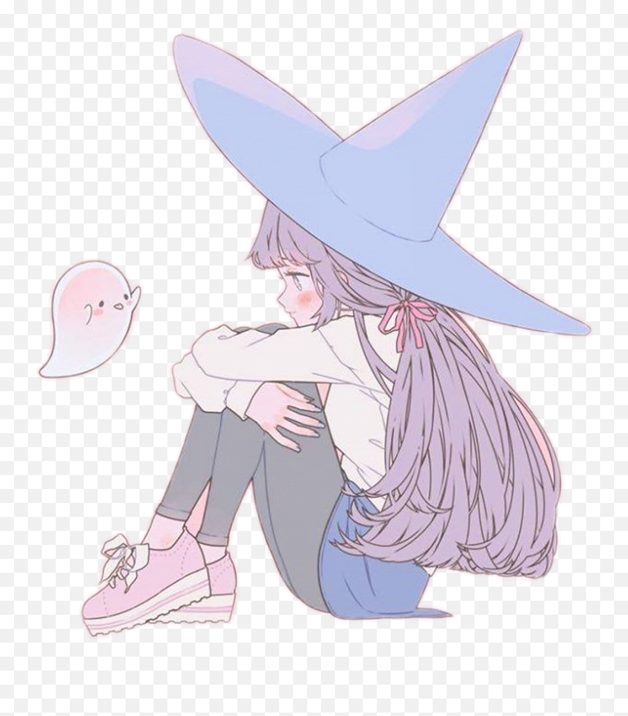 Cute Anime Girl Witch Hat - Cute Anime Witch Png,Akko Kagari Icon