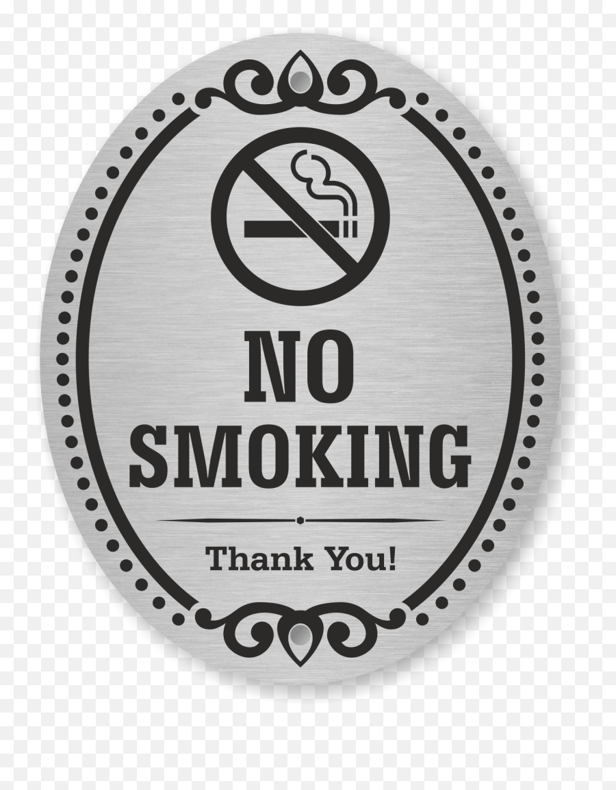 No Smoking Thank You Diamondplate Door Sign Sku Dp - 0133 No Soliciting Png,Smoking Icon