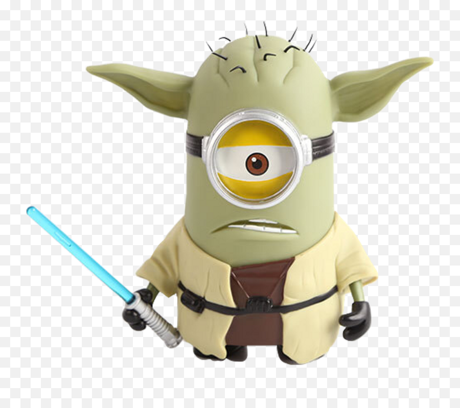Download Hd Starwars Sticker - Minion Star Wars Yoda Chewbacca Minions Star Wars Png,Yoda Png