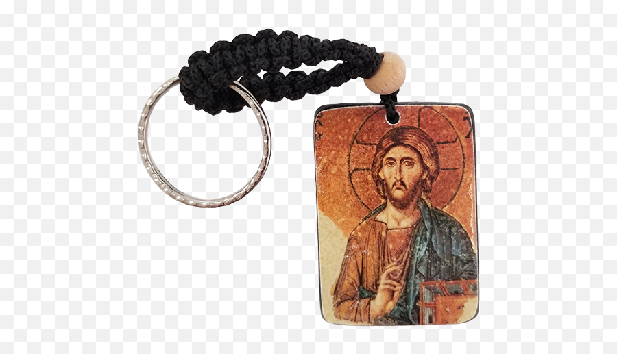 Holy Land Icon Keychain Christ Pantocrator Hand Carved Serpentine Stone - Jesus Have Mercy On Me A Sinner Png,Land Icon