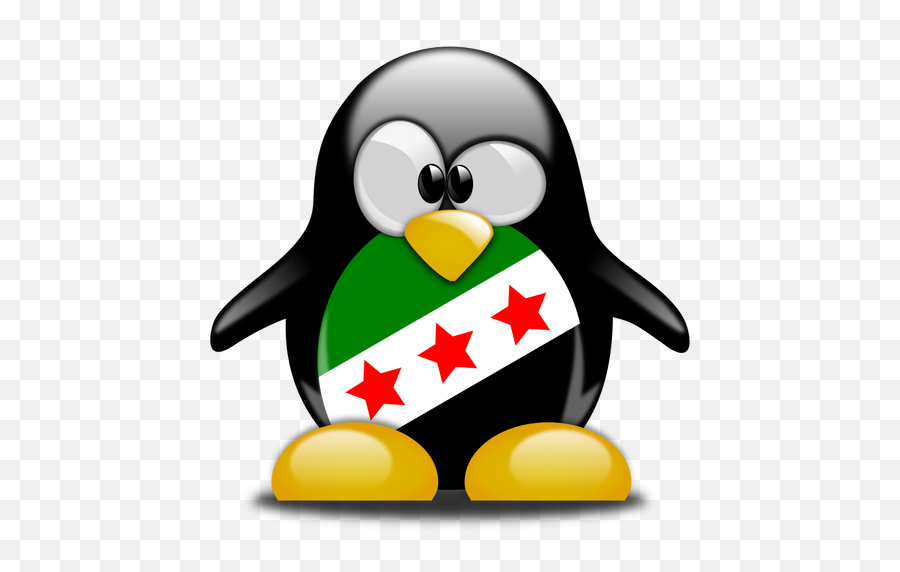 Syrian Tux Public Domain Vectors - Penguin Graphic Png,Linux Tux Icon