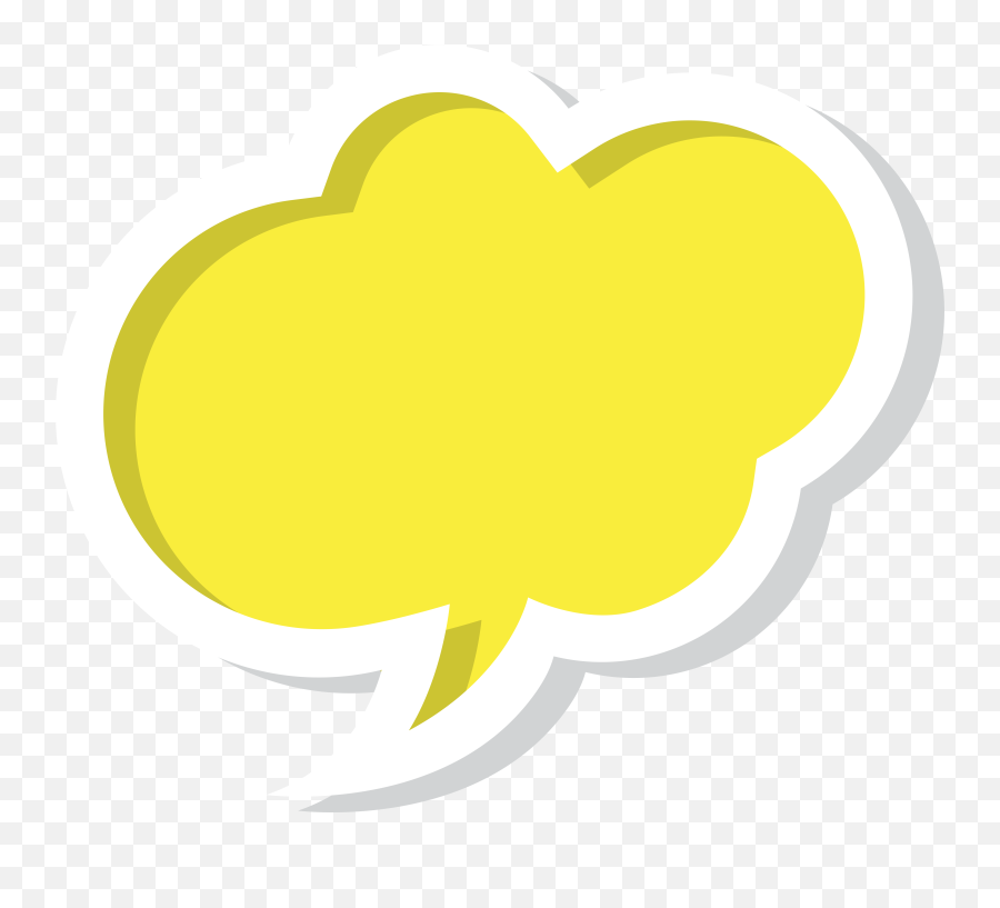 Download Clouds Clipart Yellow - Yellow Speech Bubble Png Speech Bubble Yellow Png,Clouds Clipart Png
