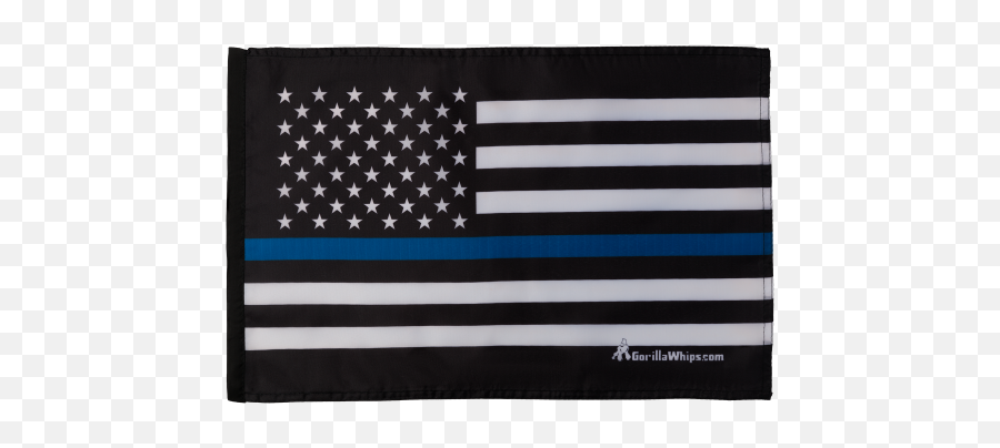 Thin Blue Line American Flag 12 X 18 Safety W Black Or White 14 6u0027 Whip - Thin Blue Line Flag Facebook Cover Png,Black And White American Flag Png