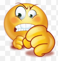 Gradient Angry Emoji Png Pic Mart - Fist Fight