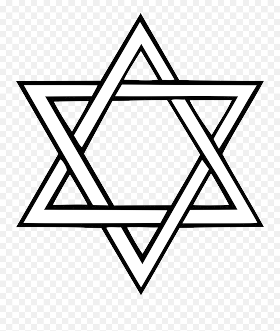 Magen David Png Jewish Star - Star Of David Coloring Page,White Star Transparent Background