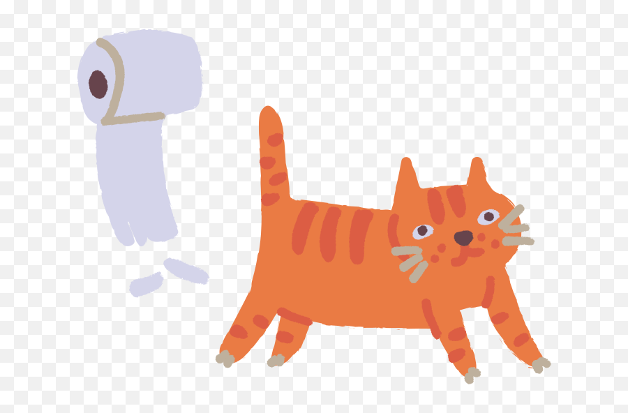 Ginger Cat 731 U2014 Free Vector Illustration - Cartoon Png,Cat Vector Png
