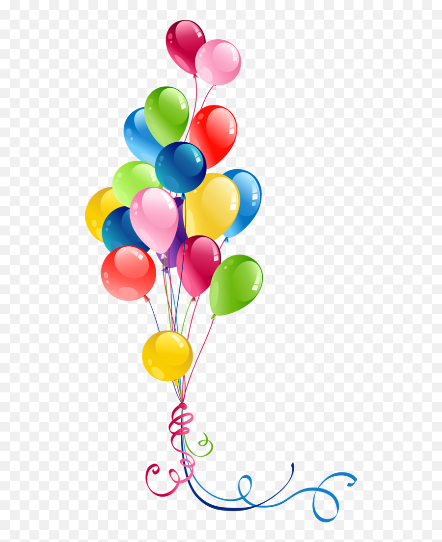 Birthday Clipart Transparent - Birthday Balloons Png Hd,Birthday Cake Clipart Transparent Background