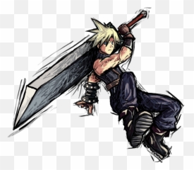 Cloud Strife Drawing - Super Smash Bros png