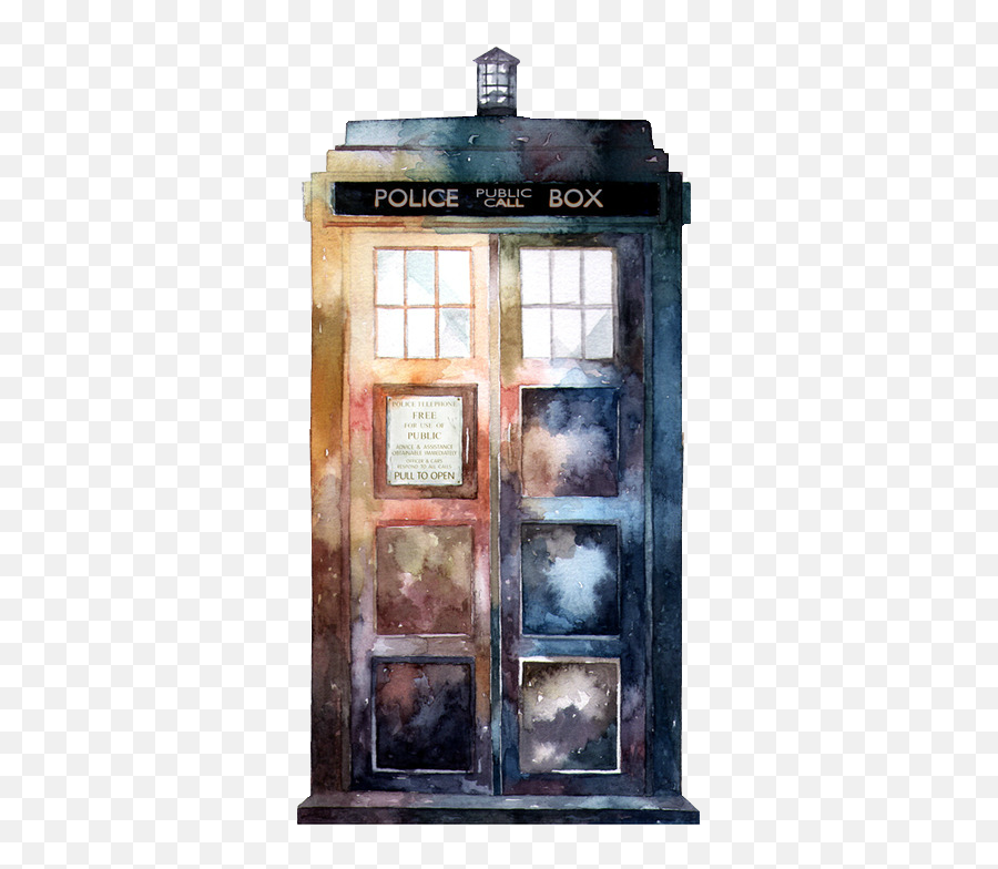 Doctor Who Tardis Dr Transparent - Doctor Who Tardis Watercolour Png,Doctor Who Transparent