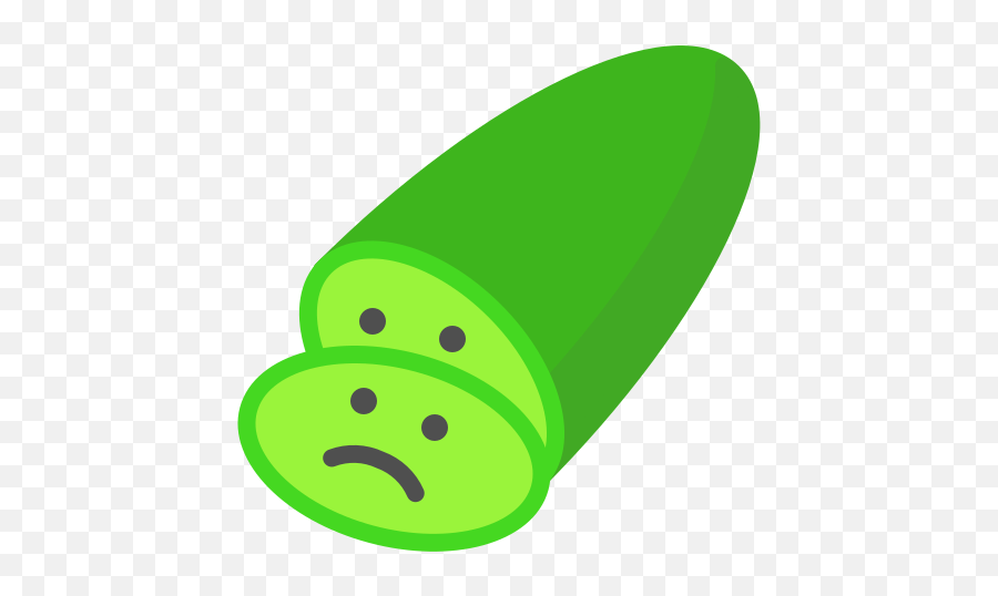 Cucumber Emoji Emoticon Sad Vegetable Food Free Icon Of - Sad Cucumber Png,Food Emoji Png