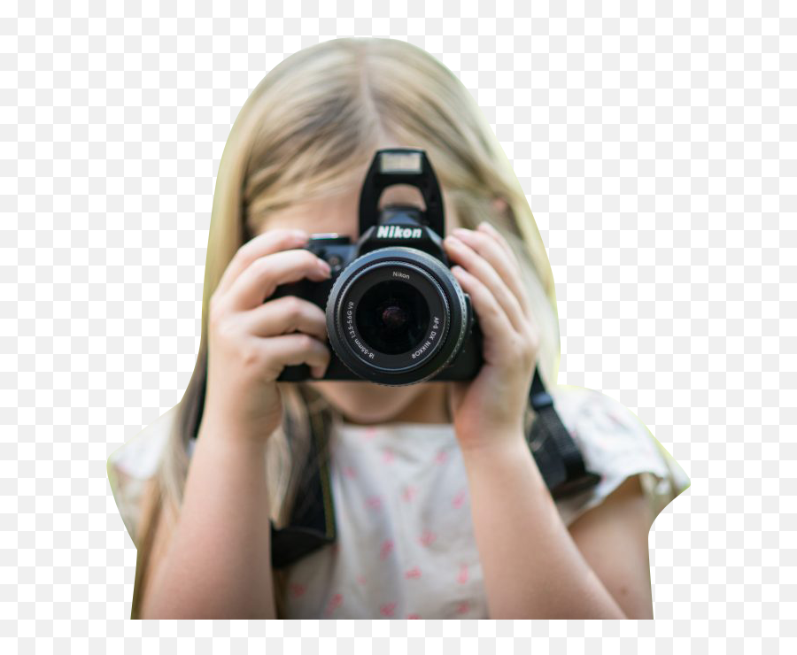 Girl Behind Camera Transparent Background Free - Free Transparent Background Girl Camera Png,Camera Lens Png