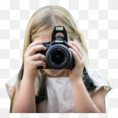 Girl Behind Camera Transparent Background Free - png