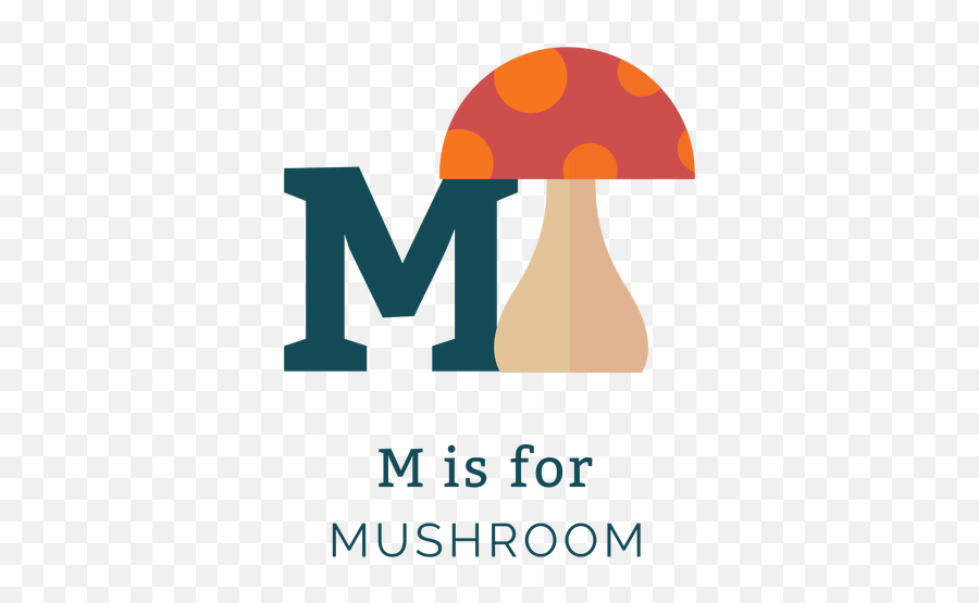 Letter M Mushroom Alphabet - Transparent Png U0026 Svg Vector File Graphic Design,Mushroom Logo