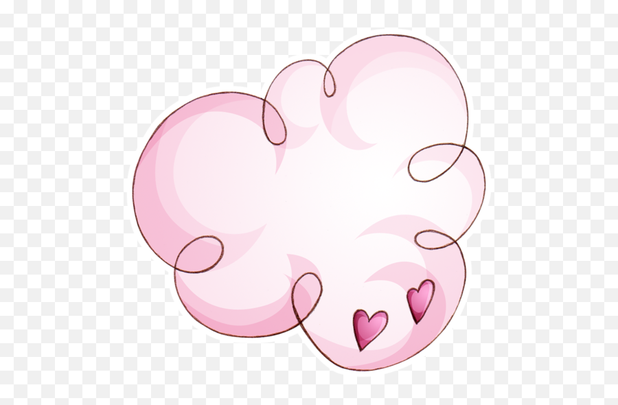 Clouds And Hearts - Heart Clipart Full Size Clipart Cloud Love Heart Cartoon Png,Pink Clouds Png