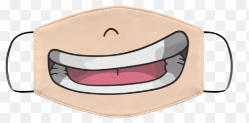 Happy Anime Face Mask - Rockatee Anime Face Mask png