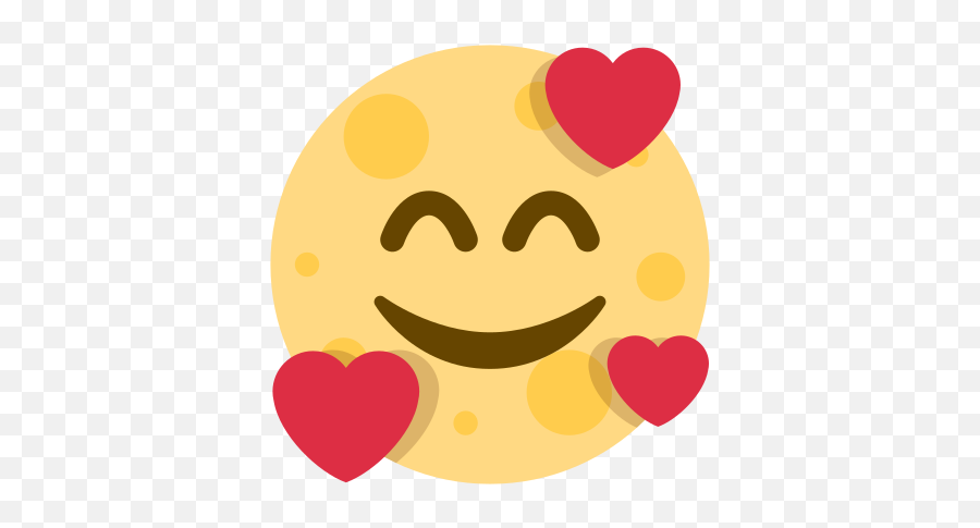 Emoji Remix - Twemoji Smiling With 3 Hearts Png,Heart Face Emoji Png