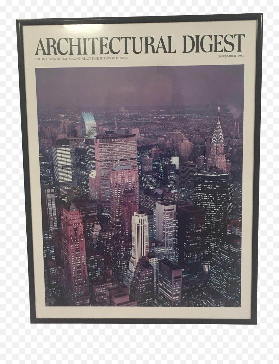 1987 Architectural Digest Magazine Cover Nyc Skyline - Architectural Digest Png,Nyc Skyline Png