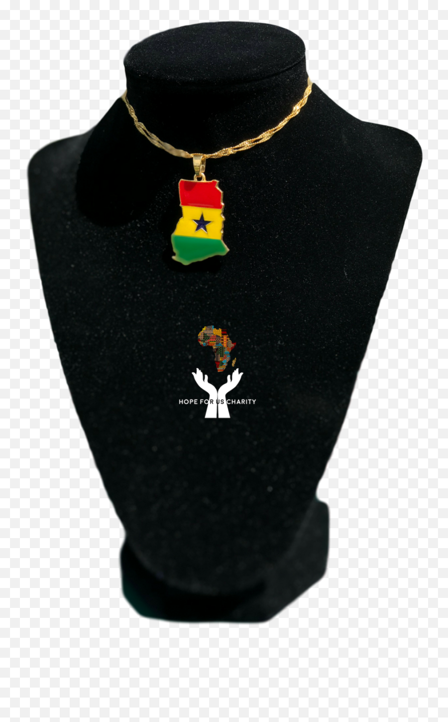 Ghana Necklace The Hope For Us Charity - Jewellery Mannequin Png,Ghana Flag Png