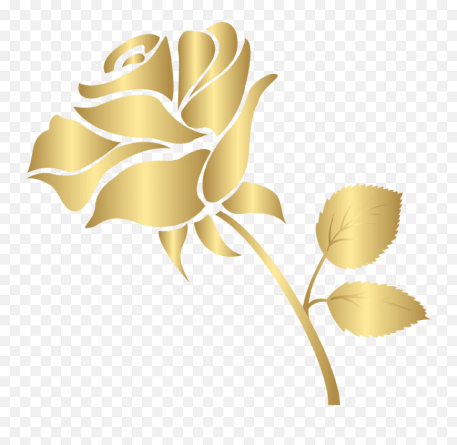 Rose Clipart Gold Picture - Rose Flower Golden Png,Rose Gold Png