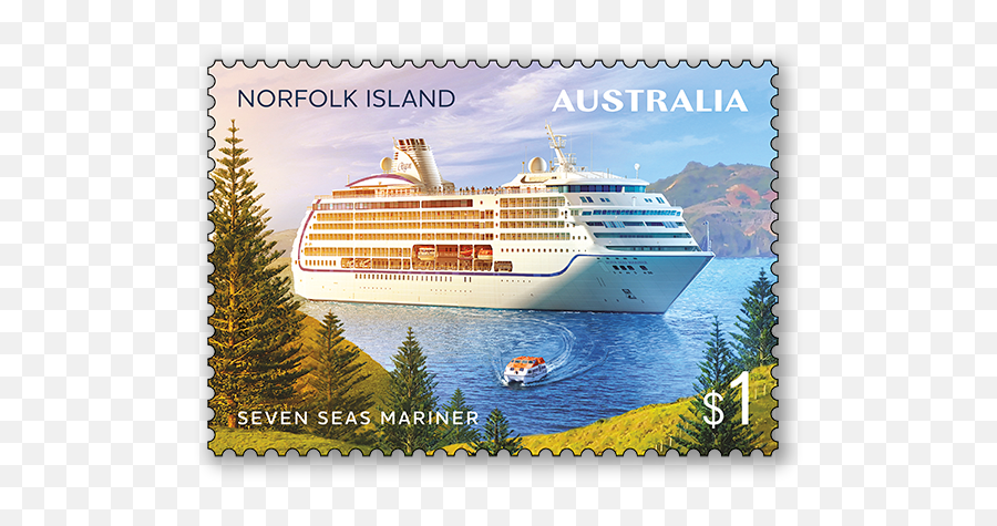 Norfolk Island Cruise Ships - Australia Post Norfolk Island Stamp 2018 Png,Cruise Ship Transparent