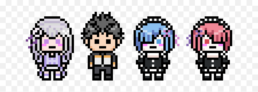 Download Hd Danganronpa Meets Re - Rem Re Zero Sprites Rem Sprites Png,Rem Re Zero Png