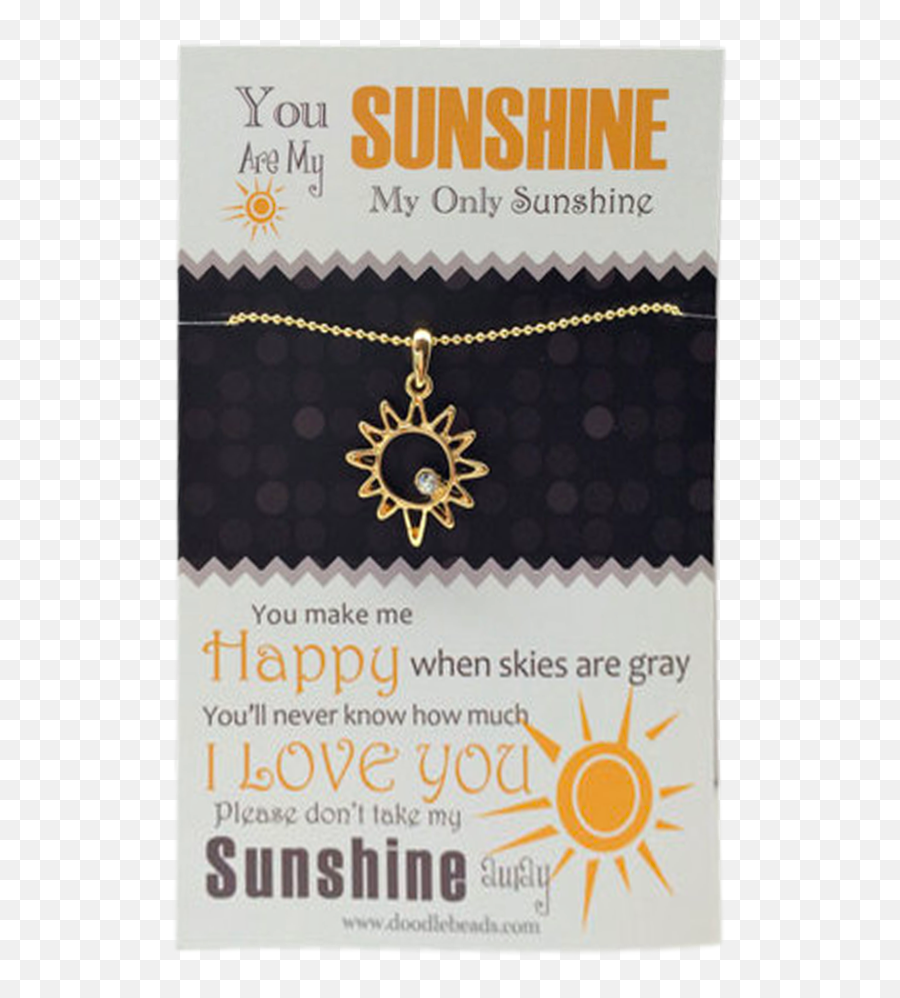 You Are My Sunshine Necklace - Dot Png,Sun Shine Png