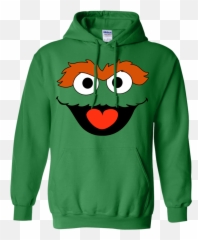 Sesame Street Oscar The Grouch Face - Beatles Hoodie png