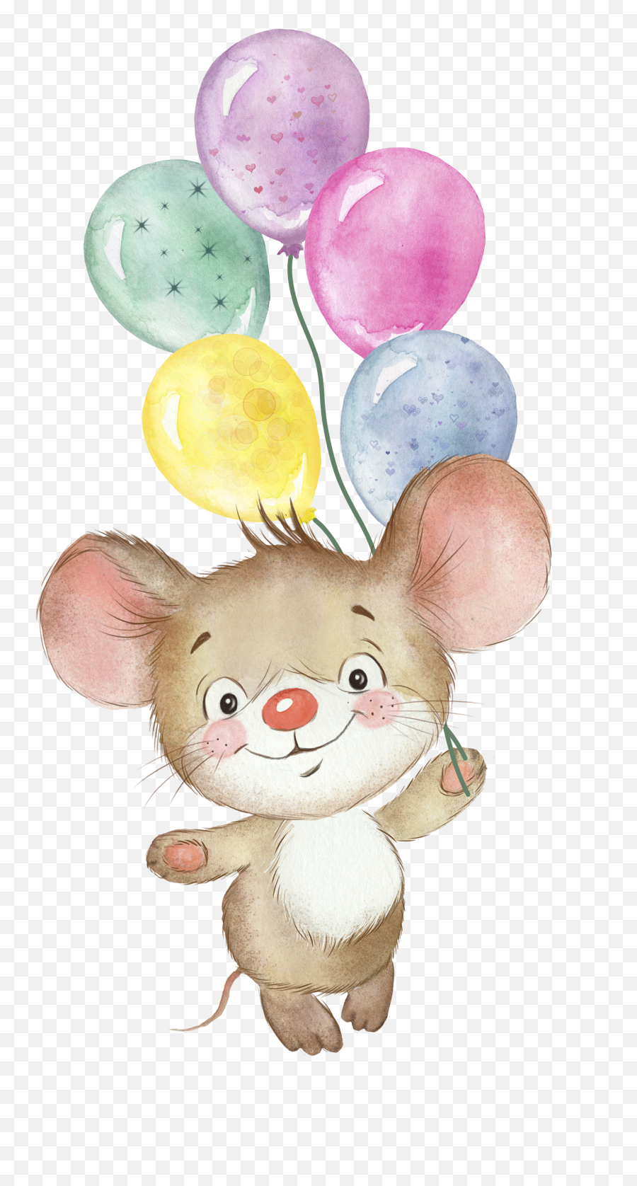 Cute Mice Watercolor Clip Art For - Cute Baby Mouse Clipart Png,Mouse Animal  Png - free transparent png images 