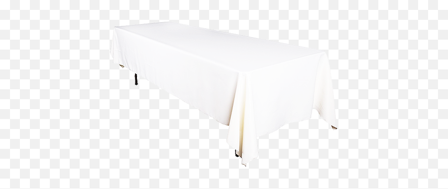 White Rectangular Table Cloth - Table With White Tablecloth Png,White Table Png