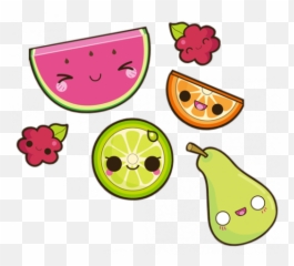 Cherries Clipart Fruit Tumblr - Kawaii Fruits Png Full Transparent