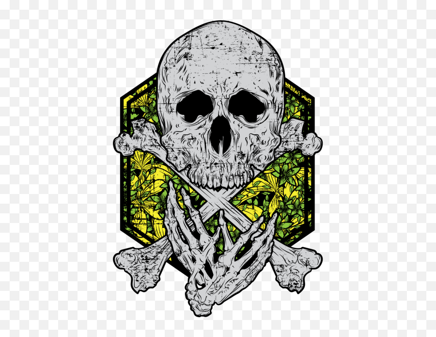 Skull And Flower Background Tshirt Design Skeleton - Creepy Png,Png Skull