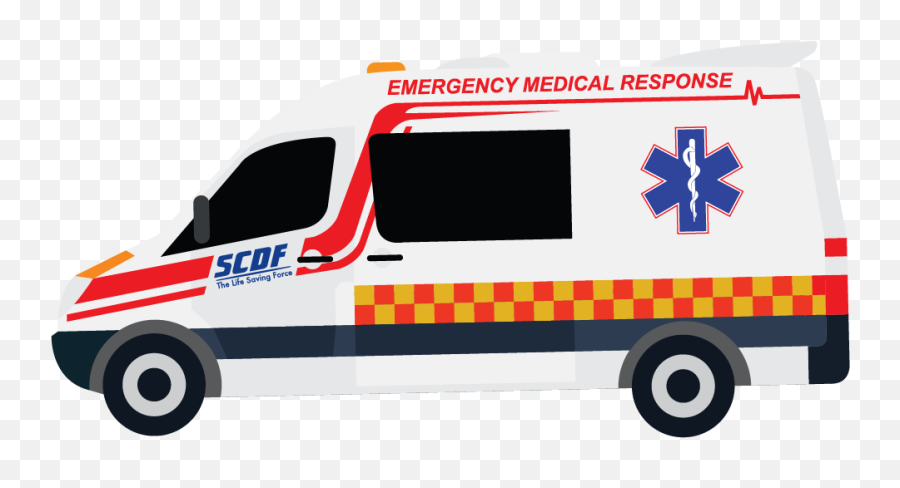 Download Hd Ambulance Icon - Star Of Life Ornament Oval Singapore Civil Defence Force Png,Ambulance Transparent