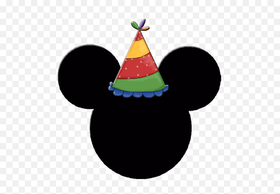 Mickey And Minnie Heads With Party Hats - Mickey Mouse Birthday Clipart Png,Birthday Hats Png