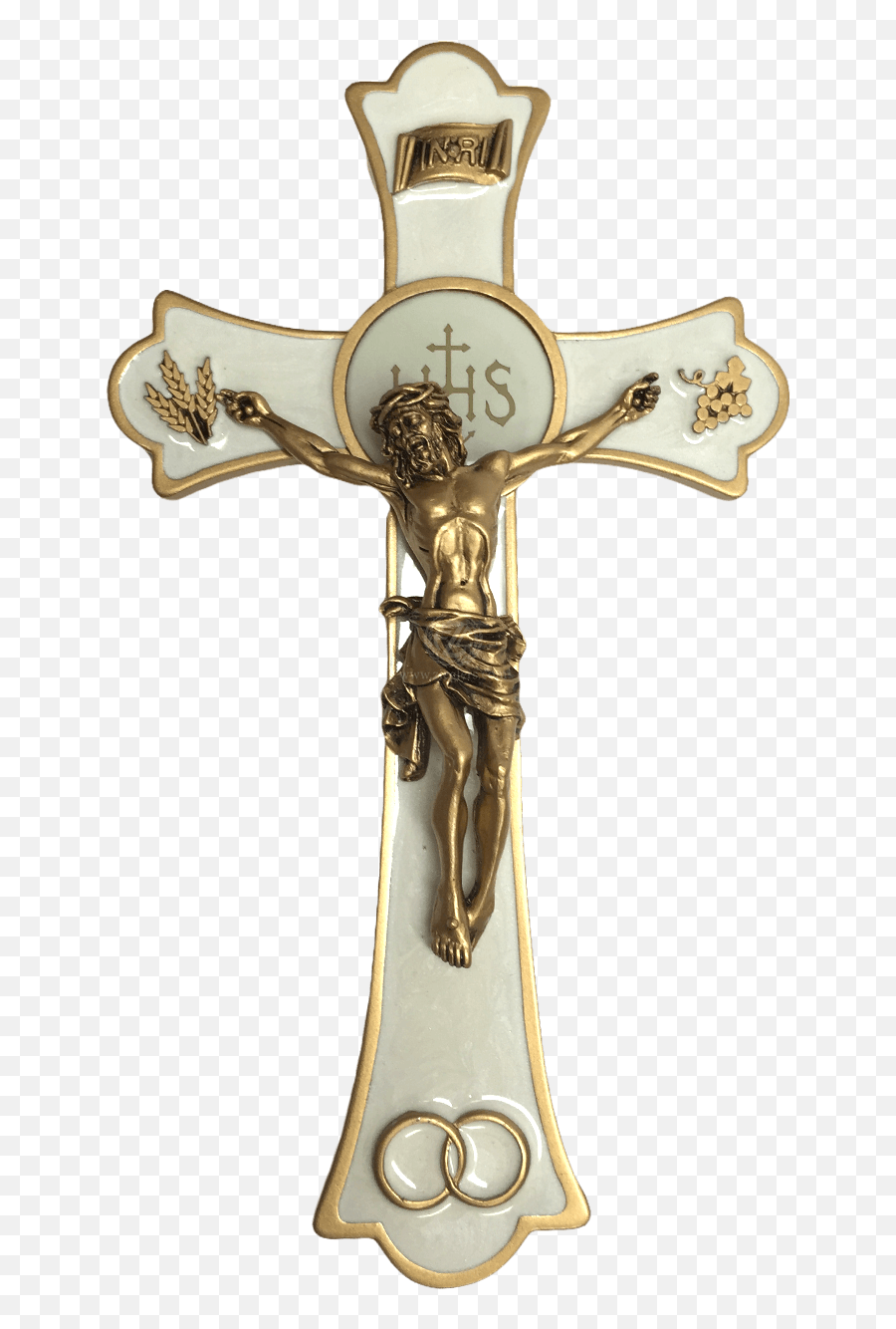 Holy Mass Wedding Crucifix Gold U0026 Cream Papal Marriage Blessing 8 - Crucifix Png,Blessing Icon