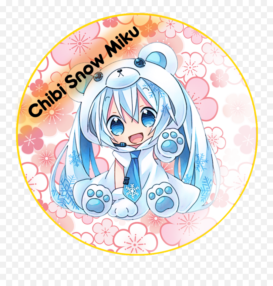 Chibi Miku Png - Rare 435 Cute Kawaii Girl Anime Hatsune Miku Polar Bear,Cute Anime Png