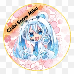 Chibi Miku Png - Rare 435 Cute Kawaii Girl Anime Hatsune Miku Polar Bear,Cute Anime Png