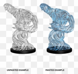 Wizkids Unpainted Minis Medium Water Elemental - Miniatures Pathfinder Battles Deep Cuts Unpainted Miniatures Medium Fire Elemental Png,Icon Of The Realms Minatures Singles