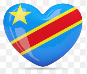 Heart Icon Illustration Of Flag Democratic Republic - Congo Flag Icon png